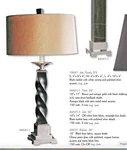 New Uttermost Table Lamp 26661-1 Twist 32 12 X 17 Oval Semi-drum Hardback Shade. Fixed Price $215.00.