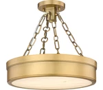 Z-lite 1944SF15-RB-LED Anders Semi Flush, 1-LIGHT 30 Watts, Rubbed Brass. Fixed Price $290.07.
