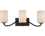 Nuvo Willow Light Vanity Fixture W/ White Glass, Aged Bronze 60-5903. Fixed Price $17.99.