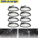 8 Pack 200W Ufo Led High Bay Commercial Industrial Warehouse Shop Lights. Fixed Price $137.99.