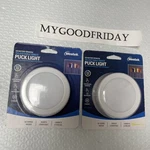 Amertac White Battery Powered Led Adjustable Puck 80 Lm Light (pack Of 2). Fixed Price $13.99.