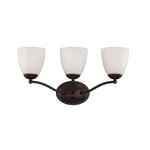 Nuvo Patton Light Vanity Fixture W/ Frosted Glass, Prairie Bronze 60-5133. Fixed Price $121.99.