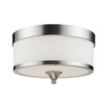 Z-lite Cosmopolitan Light Flush Mount, Brushed Nickel, Matte Opal 308F-BN. Fixed Price $134.99.