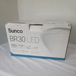 Sunco Pack BR30 Led Bulbs, Indoor Flood Lights CRI93 11W Equivalent 65W 2700K. Fixed Price $14.99.