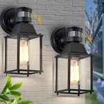 Outdoor Wall Lights Motion Sensor 2-PACK Black Porch For Home Entryway. Fixed Price $68.39.