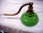 Vintage Original Wall 7 5/8" Gooseneck Light Green Porcelain Industrial Work. Fixed Price $250.00.