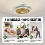 Quiet Round 72 Fan Ceiling Lamp,led With Lighting,dimming,gold. Fixed Price $104.59.