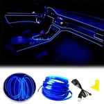 Maxlaxer El Wire Blue Interior Car Led Strip Lights, Neon M,. Fixed Price $13.05.