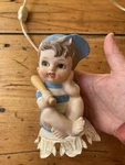 Underwriters Lab Aladdin Portable Ceramic Night Light Baby Boy With Bat Working. Fixed Price $24.00.