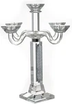 (d) Candelabra Crystal Sterling Silver 5 Branch Judaica Table Decoration 17'. Fixed Price $324.99.