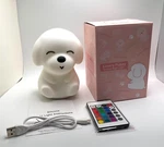 Silicone Night Light Lovely Puppy Rechargeable Color Changing Tap Remote Control. Fixed Price $13.99.