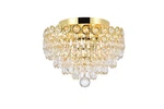 Elegant Lighting Century Four Flush Mountgold Finishroyal Cut Crystal. Fixed Price $109.00.