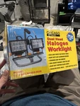 Chicago Electric 47410 Dual Head Halogen Work Lights. Fixed Price $72.19.