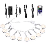 Aiboo Linkable Under Cabinet Led Lighting 12V Dimmable Puck Lights Wireless Rf. Fixed Price $91.94.