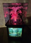 Vtg Fiber Optic Flower Rotating Lamp Light Color Changing Cylinder Waterfall. Fixed Price $59.99.
