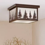 Yosemite Burnished Bronze Indoor Outdoor Flush Cealing Light Rustic Finish. Fixed Price $200.00.