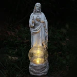 Jesus Outdoor Decor Solar Lights, Religious Garden Statue, Blessed Father. Fixed Price $80.18.