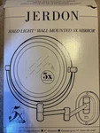 Jerdon HL65BZD 8-INCH Lighted Direct Wire Wall Mount Mirror Bronze Finish 5X Mag. Fixed Price $55.00.