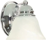 Satco Nuvo 1 Light Polished Chrome Vanity With Alabaster Glass Bell Shade. Fixed Price $24.95.
