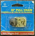Vntg Westinghouse 36" Pull Chain W/ Wooden Ball # 70661 Free Shipn K. Fixed Price $7.99.
