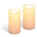 2PC Solar Led Candle Auto Recharge Weatherproof IP65 Flameless Flickering Ivory. Fixed Price $21.99.