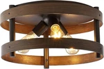 Cooper 16" 3-LIGHT Industrial Led Flush Mount Rustic Vintage Style. Fixed Price $124.99.