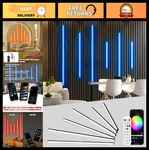Rgb Smart Recessed Lighting For Acoustic Panels, 6 Pcs Wifi Led Strip Lights, Al. Fixed Price $153.99.