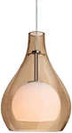 Besa Elle 11 8"W Satin Nickel Cognac Glass Led Mini Pendant - Made To Order. Fixed Price $486.00.