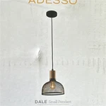 Adesso Dale Small Pendant Matte Black & Natural Wood Metal Cage Modern 6267-01. Fixed Price $39.98.