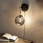 Dimmable Wall Sconce Bedside Nightstand Light Modern Lamp Glass Globe Shade. Fixed Price $44.99.
