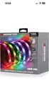 Monster Rgb Led Smart 100FT Indoor Multi-color Flow Light Strip, Sound Reactive. Fixed Price $29.97.