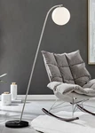 Lite Source Roden 61 1/2" Brushed Nickel And Frost Glass Floor Lamp. Fixed Price $171.00.