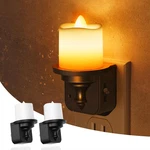 Lohas Led Candle Night Light, Amber Lights Plug Into Wall, Flameless. Fixed Price $19.50.