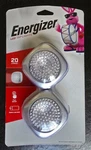 Energizer Led Tap Light, Pack, Silver, Battery Operated 20 Lumens. Fixed Price $9.99.