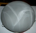 Flush Mount Royal Cove Ceiling Fixture, 9.5" Diameter, 2 Light, Swirl Glass- New. Fixed Price $9.95.