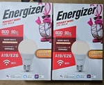 Energizer Smart Wifi Warm White Dimmable Led Light Bulbs A19/E26 Bundle Lot. Fixed Price $9.00.