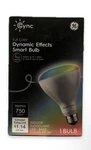 Ge Dynamic Effects BR30 Color Changing Light Bulb With Music Sync, Rgb. Fixed Price $16.00.