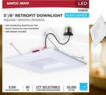 Satco S12605 10 Watt 5-6" Led Downlight Retrofit Cct Select (1, 2, Or Pk). Fixed Price $154.99.