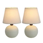 Simple Designs 8.78 In. Off White Mini Ceramic Globe Table Lamp (2-PACK). Fixed Price $7.37.