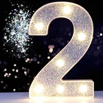 Pooqla Marquee Lights, Up Silver Numbers, Glitter Night.... Fixed Price $17.86.