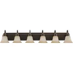 Sea Gull Gladstone 6 Light 50 Inch Heirloom Bronze Bath Vanity Wall. Fixed Price $99.95.
