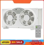 Holmes 9 Digital Window Fan, 3-SPEED, Twin Blade, Reversible Airflow, Remote. Fixed Price $53.99.