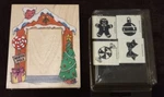 All Night Media North Pole Frame & Stampin' Up Christmas Bulb Mini Set. Fixed Price $10.95.