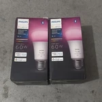 Philips Hue A19 Bluetooth Smart Led Bulb 60W - White And Color Ambiance 2PACK. Fixed Price $60.00.