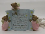 Blue Prayer Bears Night Light Porcelain By Roman Inc. Fixed Price $7.12.