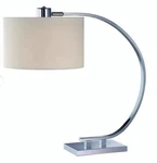 Lite Source LS-21652 Single Down Lighting Table Lamp With White Fabric. Fixed Price $105.99.