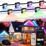 Super Permanent Outdoor Lights 50FT 30LEDS, Smart Rgb-ic Year Round Eave .... Fixed Price $41.17.