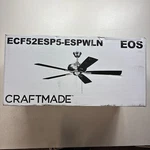 Craftmade Ceiling Fan 52" Blade Indoor Espresso ECF52ESP5 Eos. Fixed Price $29.99.