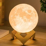 Mydethun 3D Moon Lamp With 4.7 Wooden Base Inch, White & Yellow. Fixed Price $28.88.