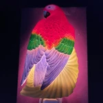 Flowers Of Nightlight Macaw Parrot Ibis And Orchid Design Tested. Fixed Price $20.00.